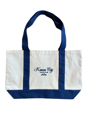 BELLBOY |  KC YACHT CLUB TOTE BAG - CREAM/NAVY