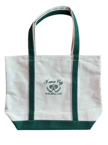 BELLBOY |  KC PICKLEBALL CLUB TOTE BAG - CREAM/GREEN