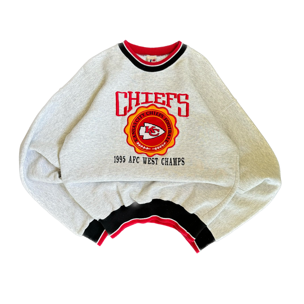 WESTSIDE STOREY VINTAGE | VINTAGE 1995 AFC CHAMPS KC CHIEFS LEGENDS SWEATSHIRT - GRAY - Westside Storey