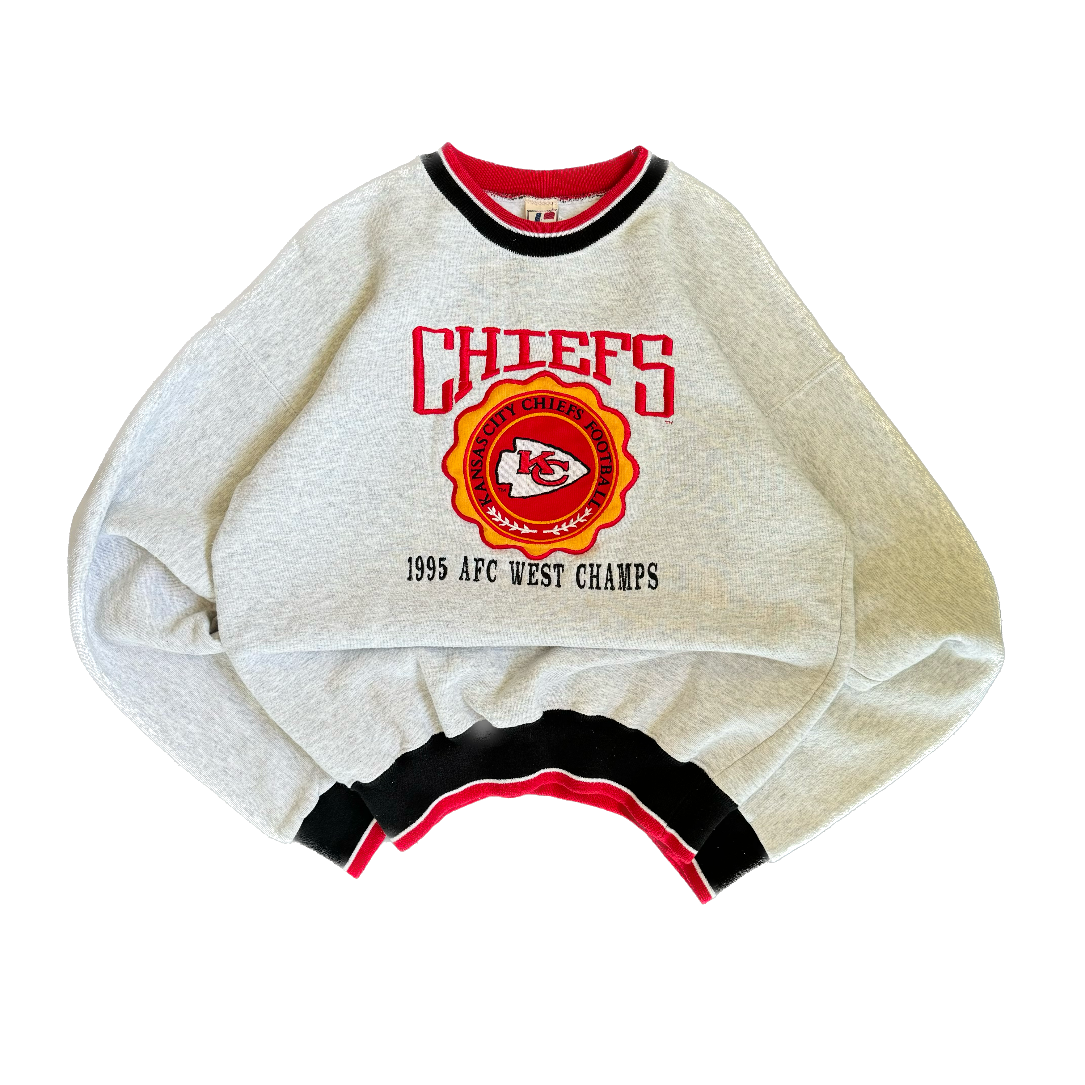 WESTSIDE STOREY VINTAGE | VINTAGE 1995 AFC CHAMPS KC CHIEFS LEGENDS SWEATSHIRT - GRAY - Westside Storey