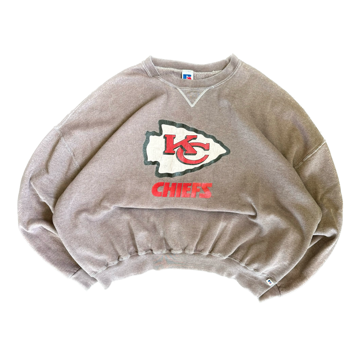 WESTSIDE STOREY VINTAGE | VINTAGE KC CHIEFS 90'S EARTH TONE BROWN SWEATSHIRT - BROWN