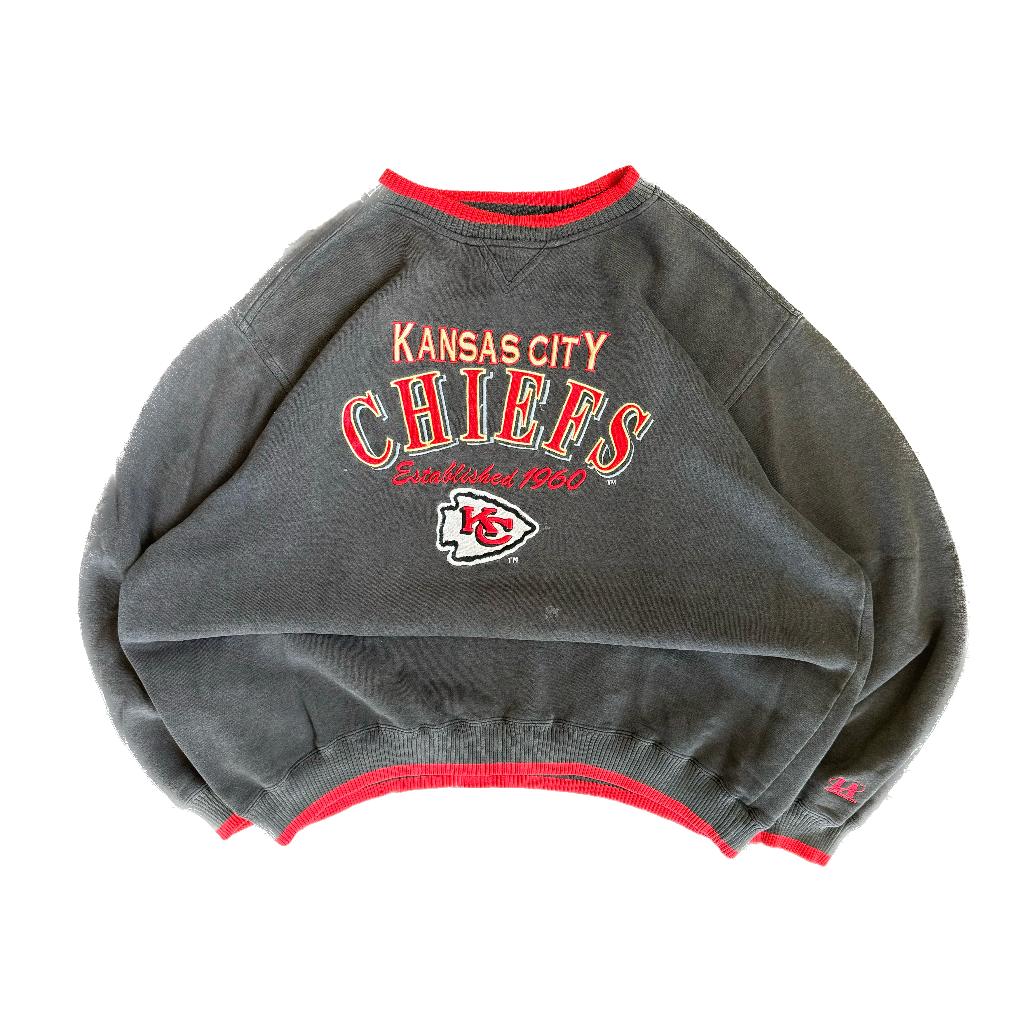 WESTSIDE STOREY VINTAGE | VINTAGE 90'S LOGO ATHLETIC KC CHIEFS SWEATSHIRT *AS IS - BLACK - Westside Storey