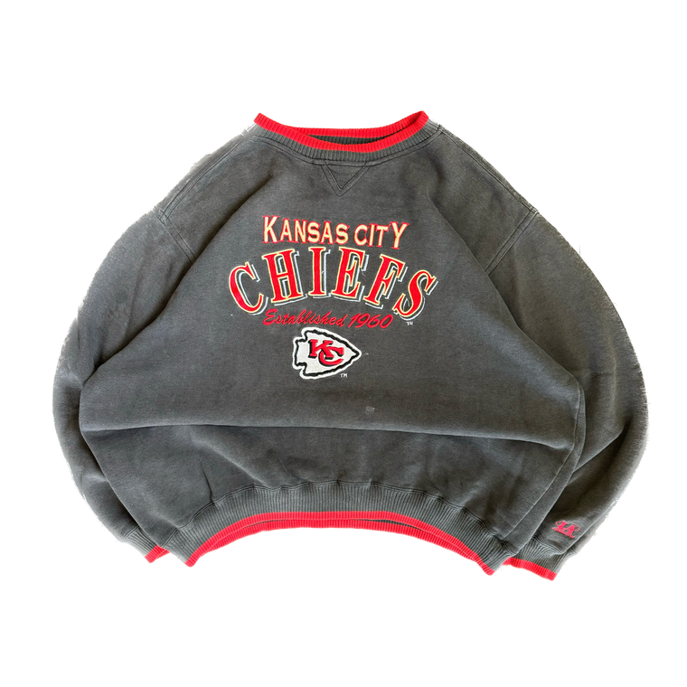 WESTSIDE STOREY VINTAGE | VINTAGE 90'S LOGO ATHLETIC KC CHIEFS SWEATSHIRT *AS IS - BLACK