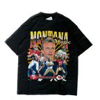 WESTSIDE STOREY VINTAGE | VINTAGE 90'S CHIEFS MONTANA MAGIC RAP STYLE T-SHIRT - BLACLK - Westside Storey