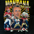 WESTSIDE STOREY VINTAGE | VINTAGE 90'S CHIEFS MONTANA MAGIC RAP STYLE T-SHIRT - BLACLK - Westside Storey