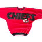 WESTSIDE STOREY VINTAGE | VINTAGE 90'S LEGENDS KC CHIEFS LARGE SPELLOUT SWEATSHIRT - RED - Westside Storey