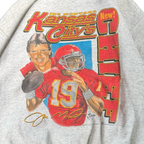 WESTSIDE STOREY VINTAGE | VINTAGE 90'S CARICATURE JOE MONTANA KC CHIEFS SS - GRAY Westside Storey