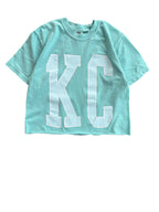 1KC | KC STRETCH CROP TEE - TEAL - Westside Storey