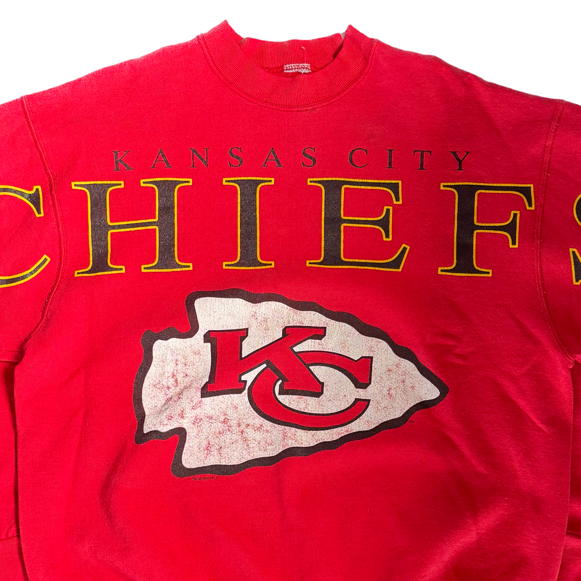 WESTSIDE STOREY VINTAGE | VINTAGE 90'S KC CHIEFS CLIFF ENGLE SPELLOUT - RED Westside Storey