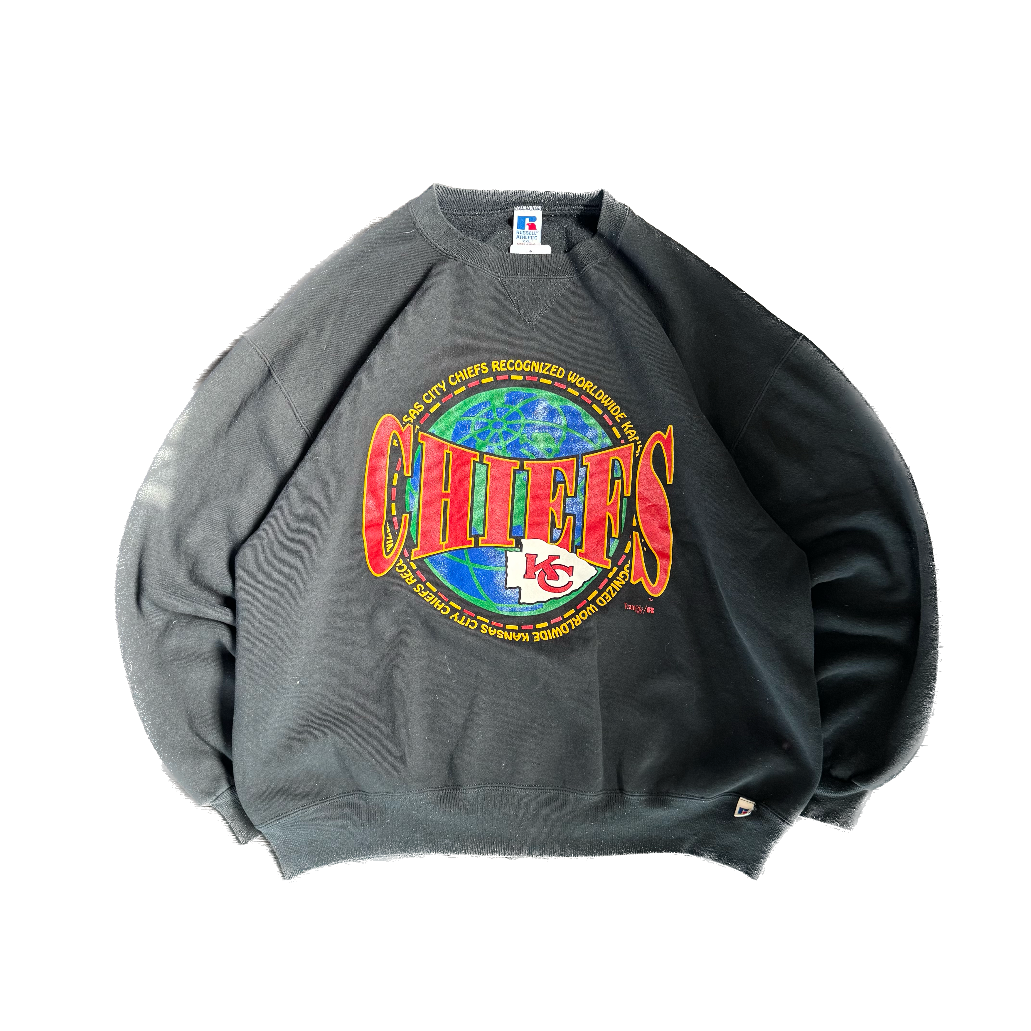 WESTSIDE STOREY VINTAGE | VINTAGE 90'S KC CHIEFS WORLDWIDE SWEATSHIRT - BLACK Westside Storey