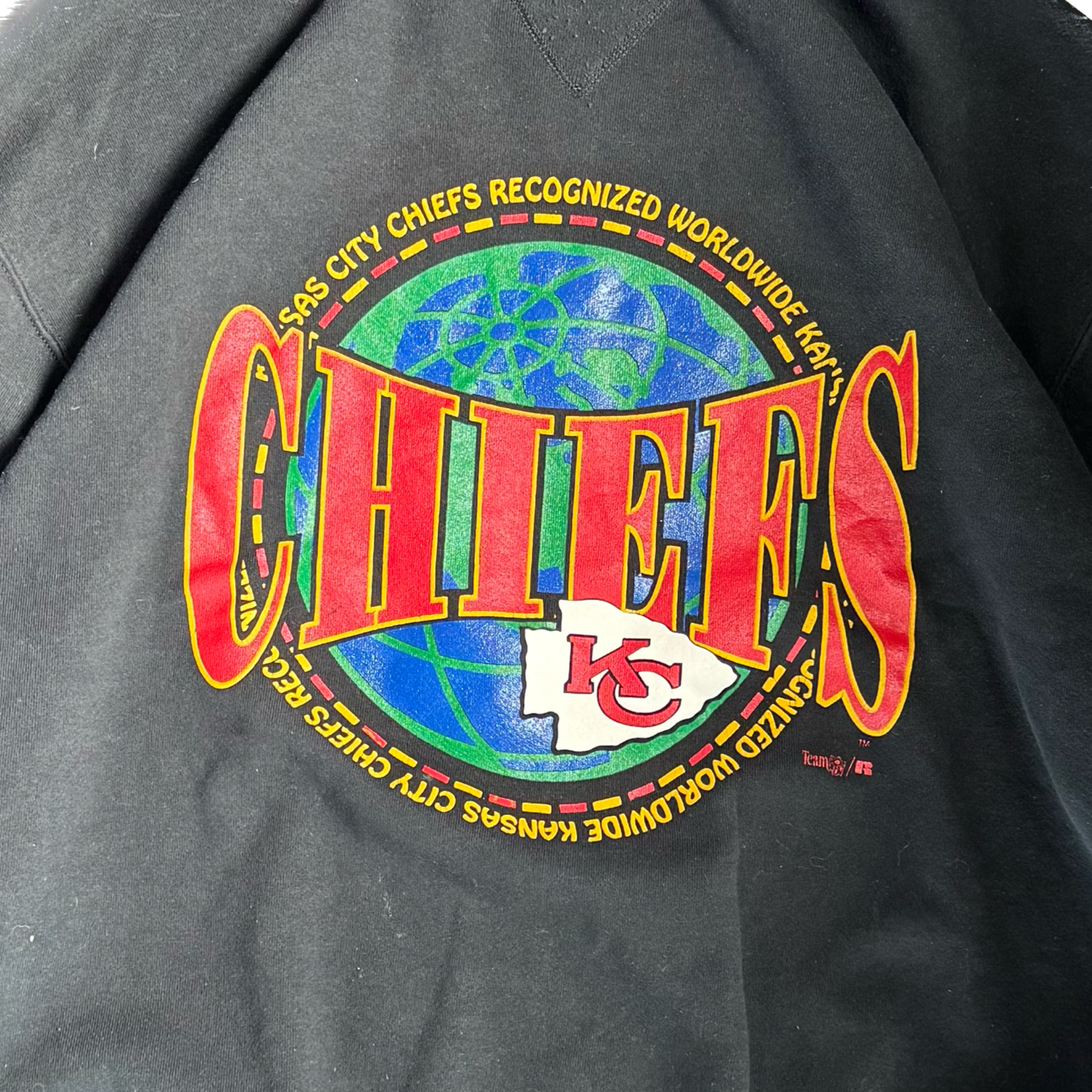 WESTSIDE STOREY VINTAGE | VINTAGE 90'S KC CHIEFS WORLDWIDE SWEATSHIRT - BLACK Westside Storey