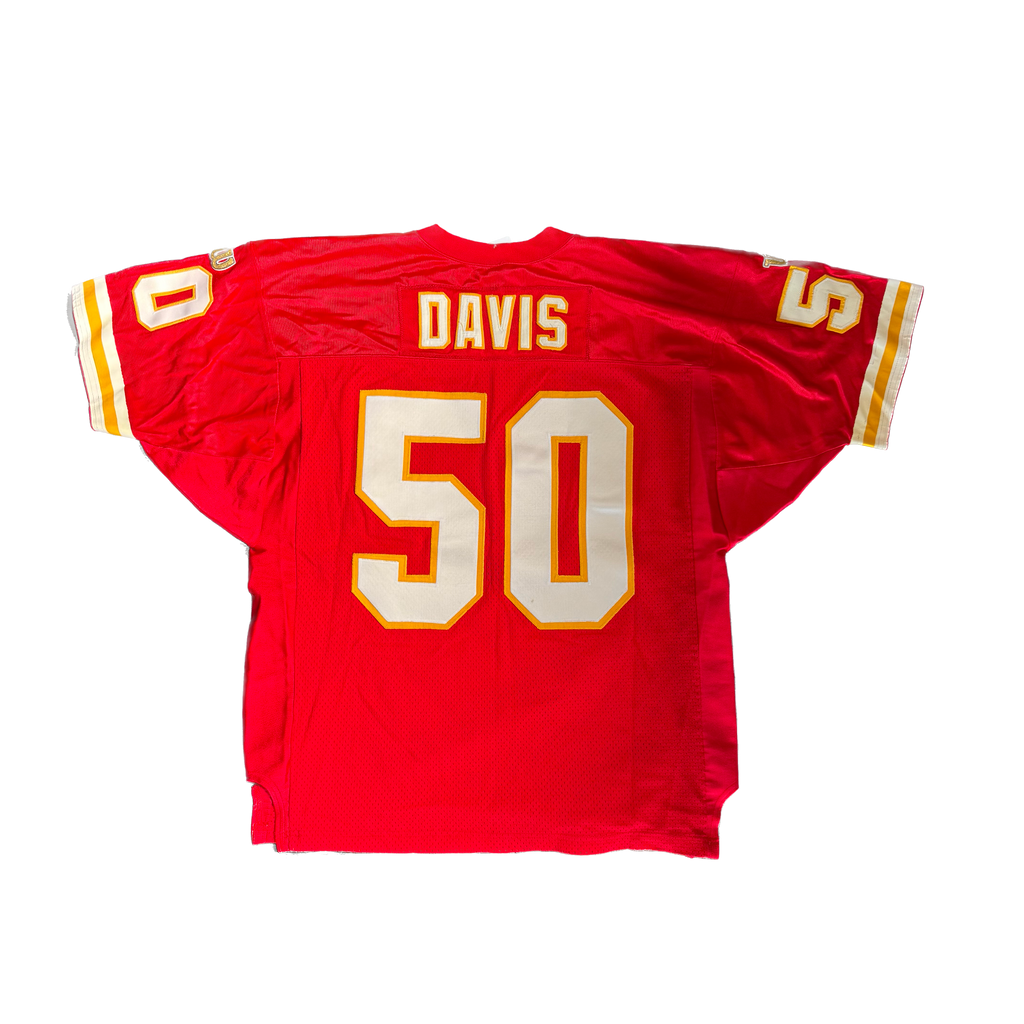 WESTSIDE STOREY VINTAGE | VINTAGE 90'S KC CHIEFS DAVIS WILSON STITCHED JERSEY - RED Westside Storey