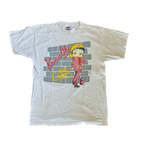 WESTSIDE STOREY VINTAGE | VINTAGE 90'S KC CHIEFS BETTY BOOP GRAFFITI T-SHIRT (THRASHED) - XL Westside Storey