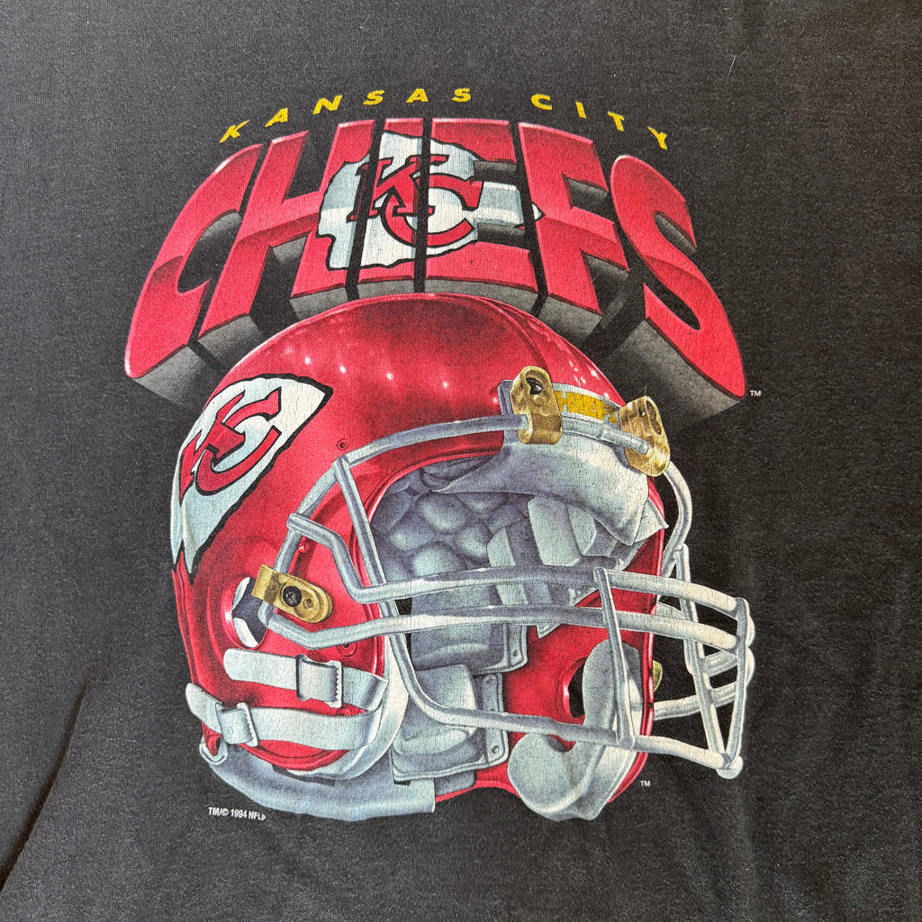 WESTSIDE STOREY VINTAGE | VINTAGE 90'S SALEM KC CHIEFS T-SHIRT - BLACK Westside Storey