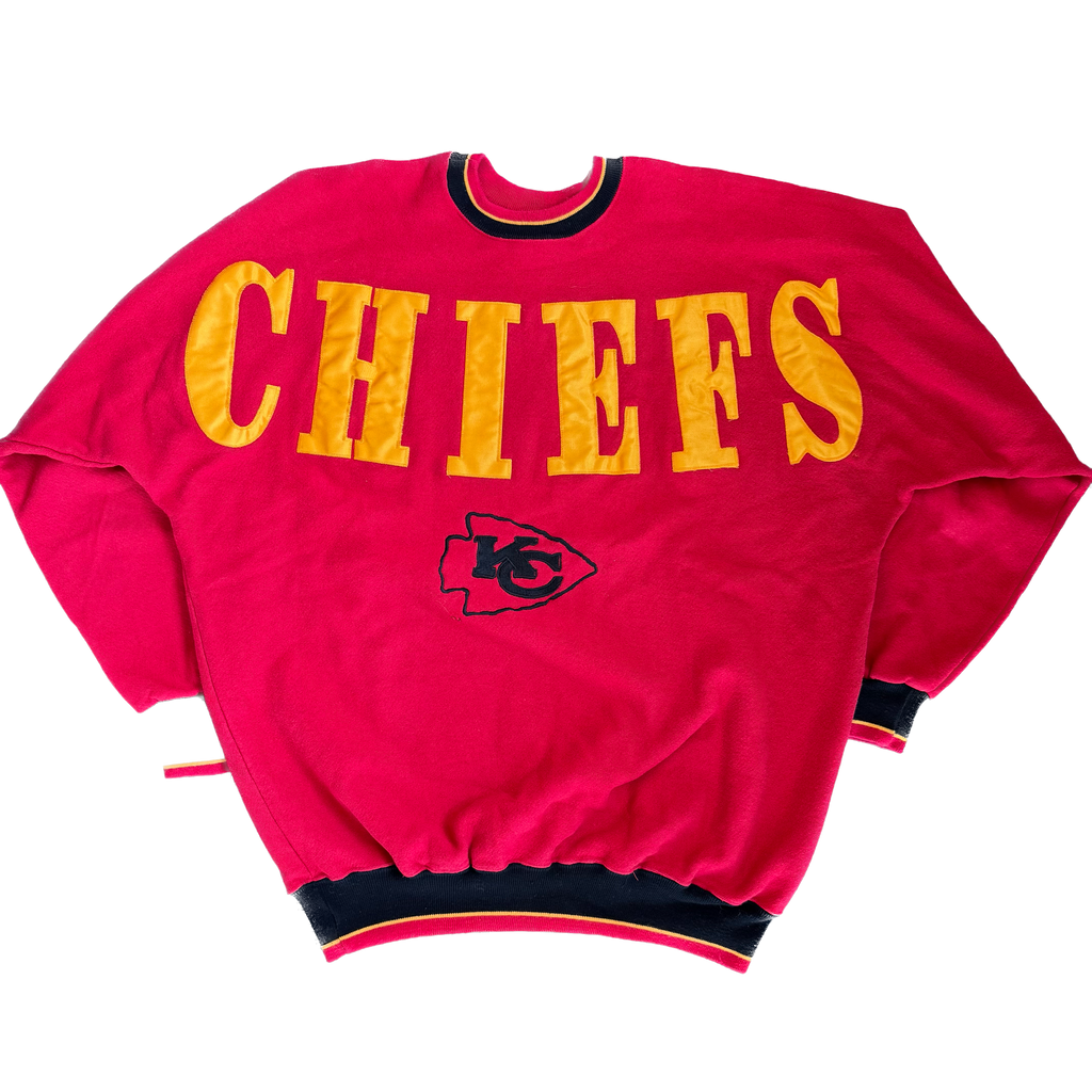 WESTSIDE STOREY VINTAGE | VINTAGE 90'S KC CHIEFS LEGENDS SPELLOUT SWEATSHIRT - RED Westside Storey