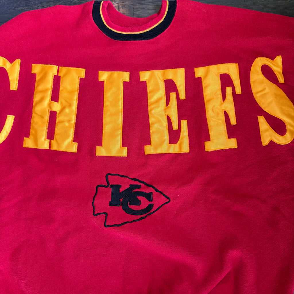 WESTSIDE STOREY VINTAGE | VINTAGE 90'S KC CHIEFS LEGENDS SPELLOUT SWEATSHIRT - RED Westside Storey