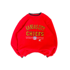 WESTSIDE STOREY VINTAGE | VINTAGE 90'S PROLINE KC CHIEFS EMBROIDERED HEAVY SWEATSHIRT - RED - Westside Storey