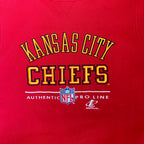 WESTSIDE STOREY VINTAGE | VINTAGE 90'S PROLINE KC CHIEFS EMBROIDERED HEAVY SWEATSHIRT - RED - Westside Storey