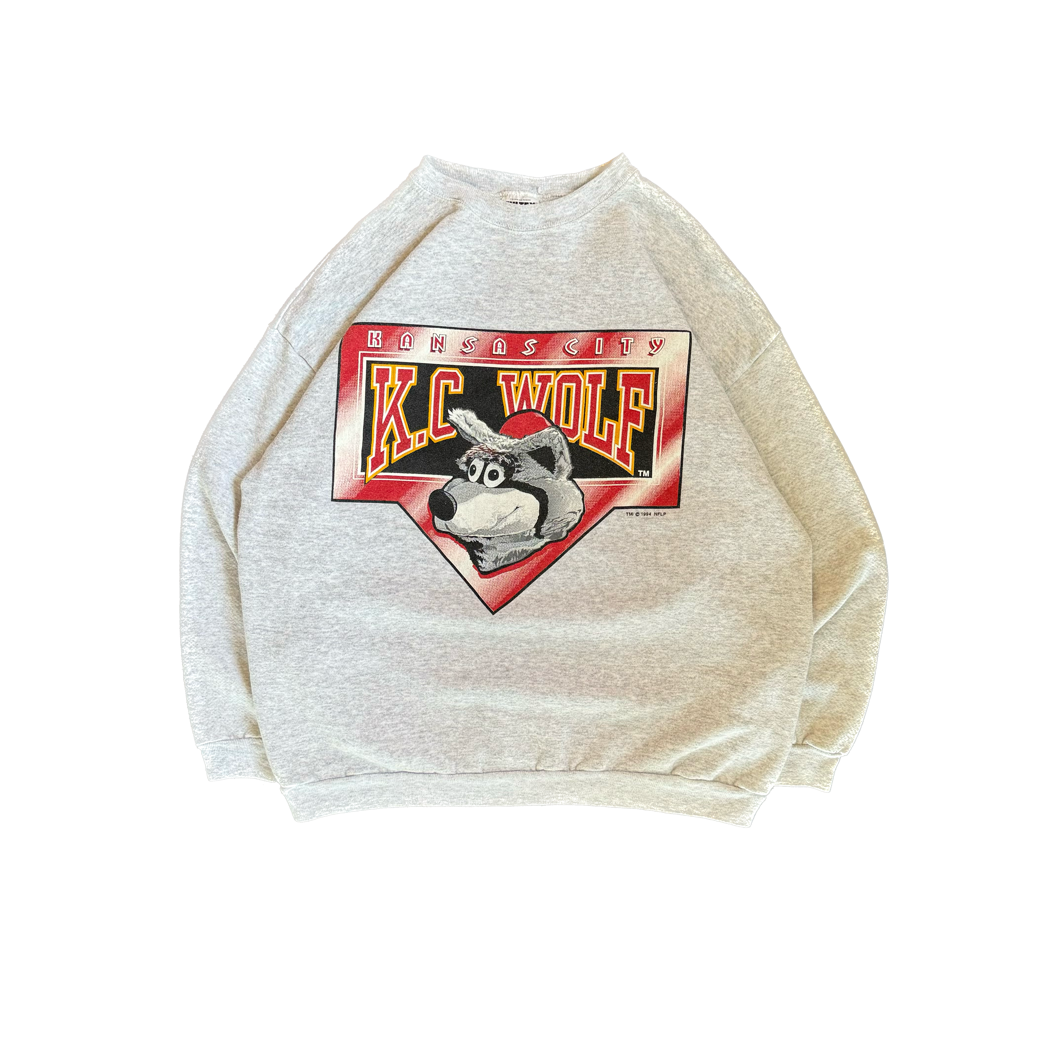 WESTSIDE STOREY VINTAGE | VINTAGE 90'S KC WOLF CHIEFS SWEATSHIRT - GRAY - Westside Storey