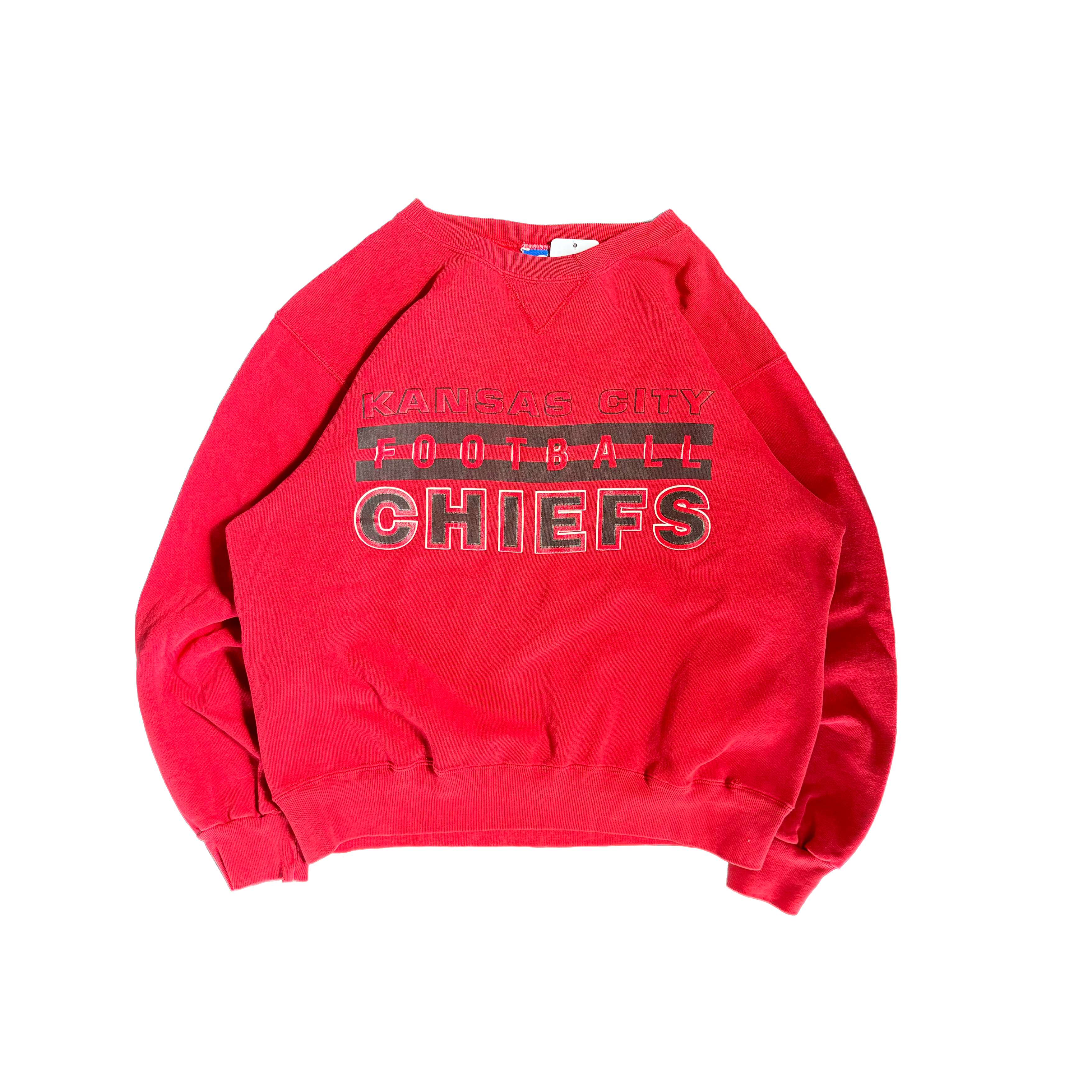 WESTSIDE STOREY VINTAGE | VINTAGE 80'S/90'S KC CHIEFS SWEATSHIRT - RED - Westside Storey