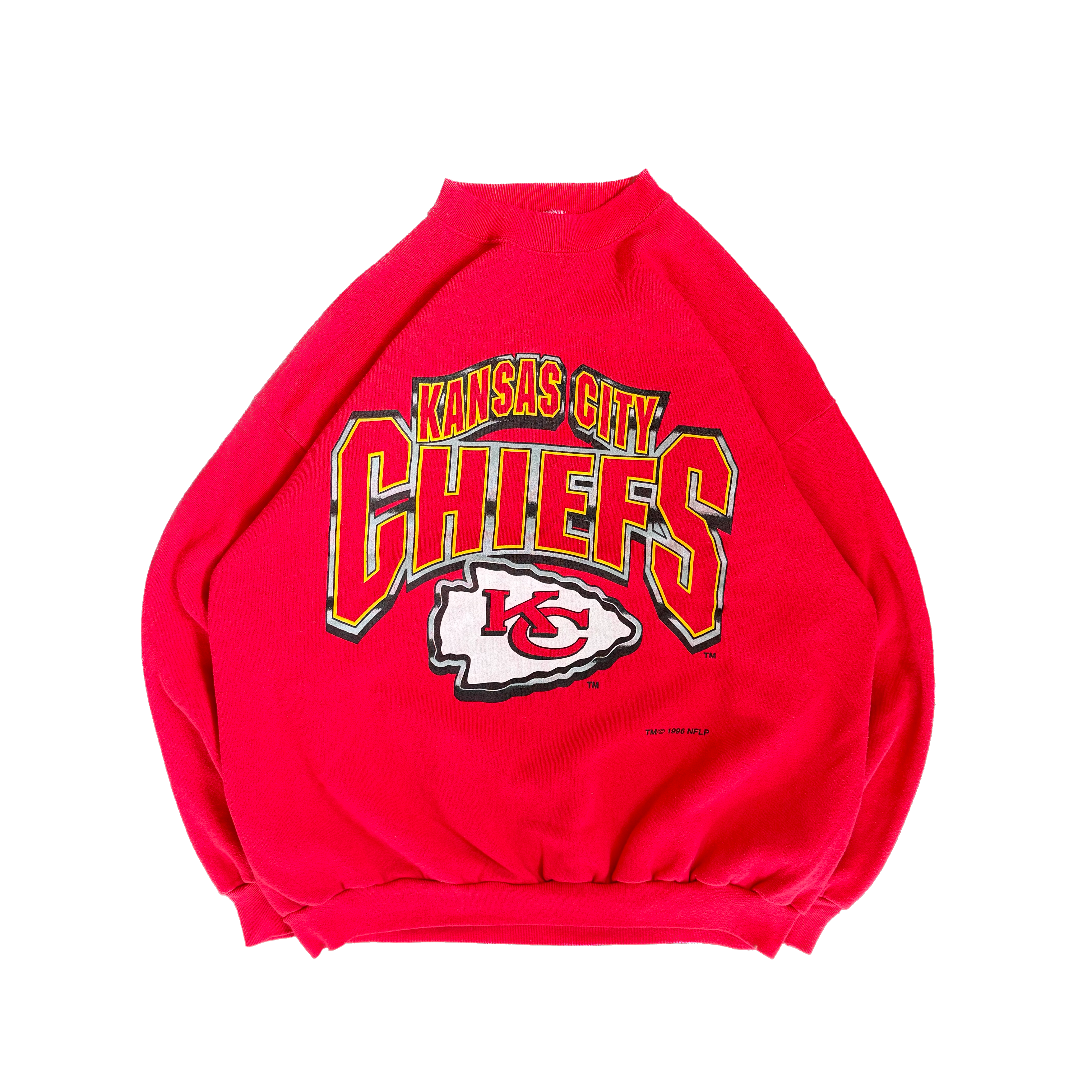 WESTSIDE STOREY VINTAGE | VINTAGE 1996 KC CHIEFS LOGO 7 SWEATSHIRT - RED - Westside Storey