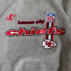 WESTSIDE STOREY VINTAGE | VINTAGE 90'S KC CHIEFS PROLINE RIBBED EMBROIDERED SWEATSHIRT - GRAY Westside Storey