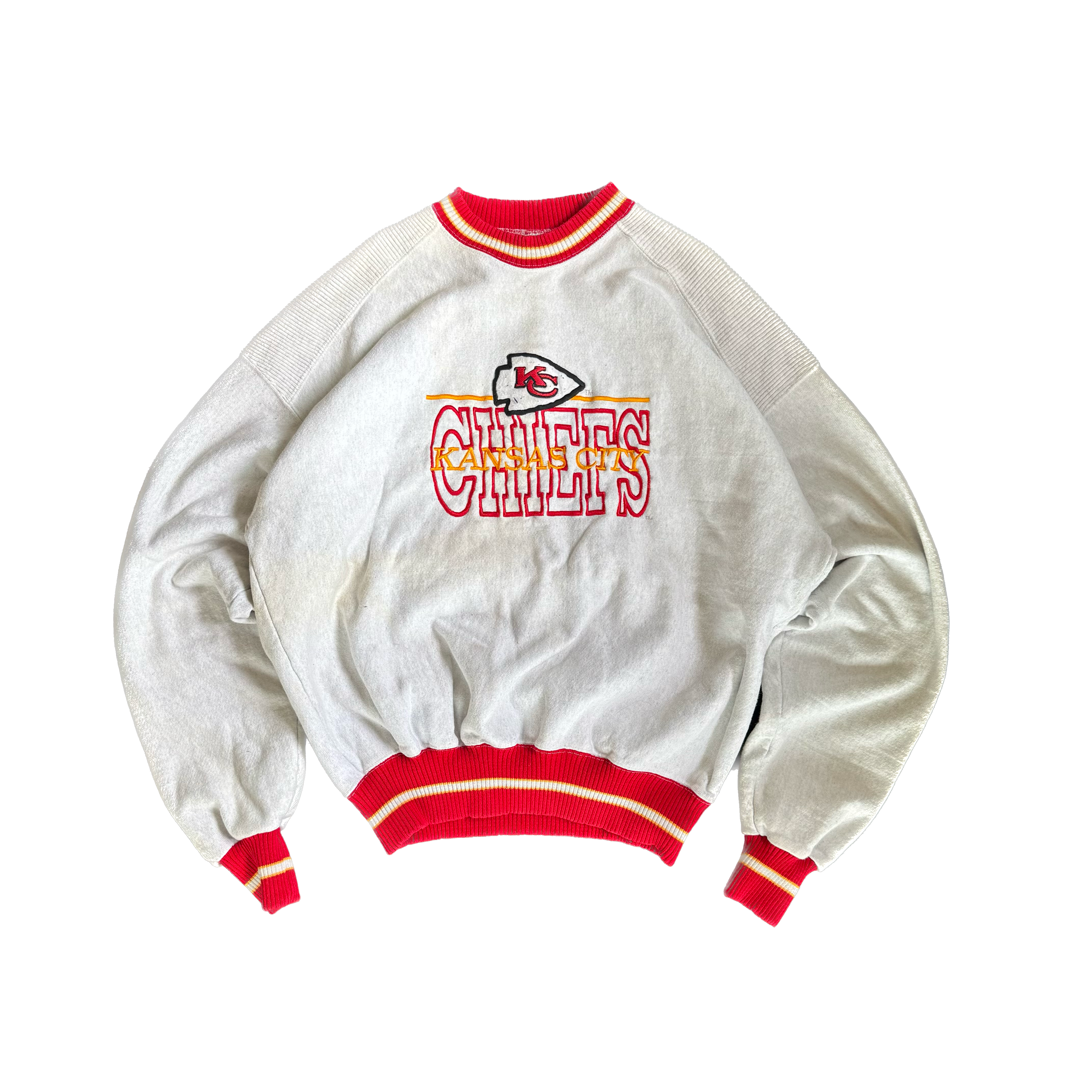 WESTSIDE STOREY VINTAGE | VINTAGE 90'S KC CHIEFS THE GAME DETAILED SWEATSHIRT - GRAY Westside Storey