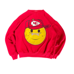 WESTSIDE STOREY VINTAGE | VINTAGE 90'S KC CHIEFS SMILEY SWEATSHIRT - RED Westside Storey