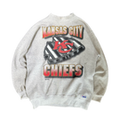 WESTSIDE STOREY VINTAGE | VINTAGE 90'S KC CHIEFS GRAY WELL WORN SWEATSHIRT - GRAY Westside Storey