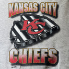WESTSIDE STOREY VINTAGE | VINTAGE 90'S KC CHIEFS GRAY WELL WORN SWEATSHIRT - GRAY Westside Storey