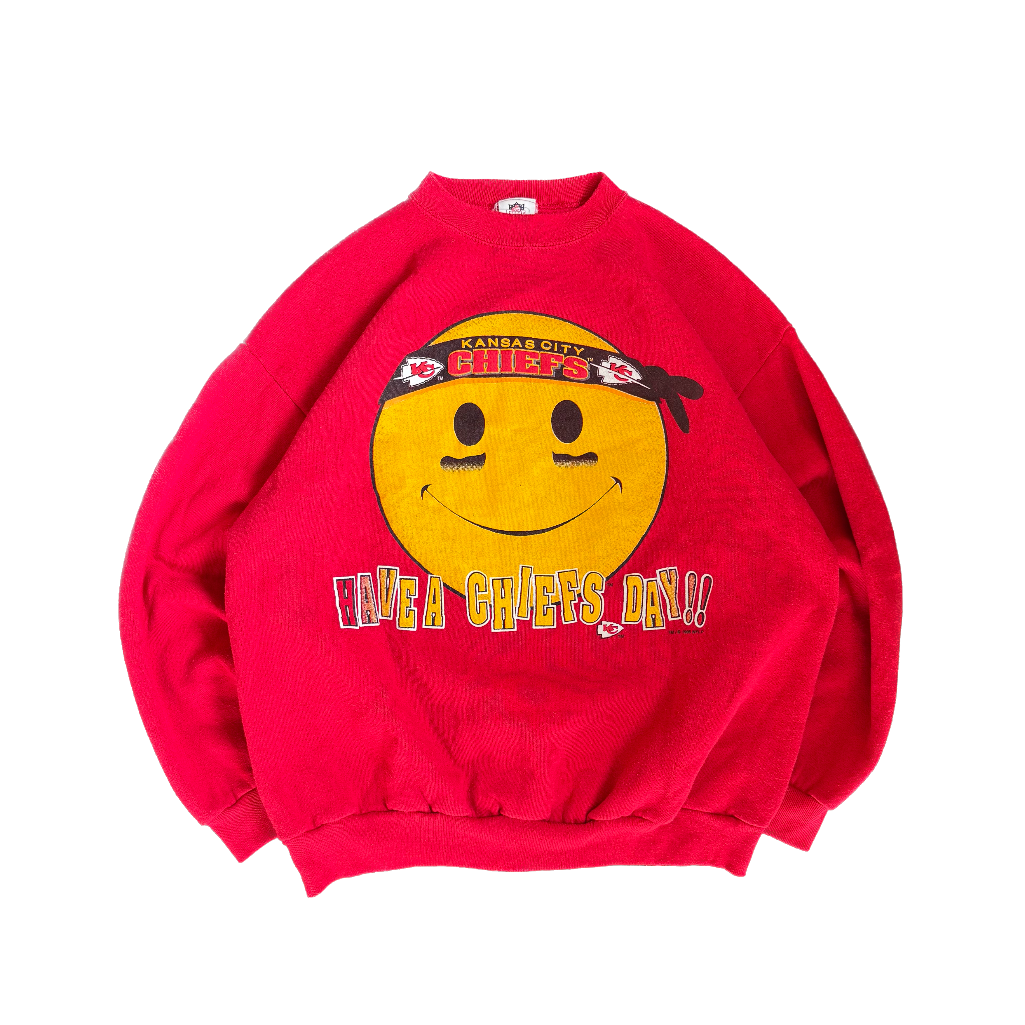 WESTSIDE STOREY VINTAGE | VINTAGE 90'S KC CHIEFS SMILEY CHIEFS DAY - RED Westside Storey