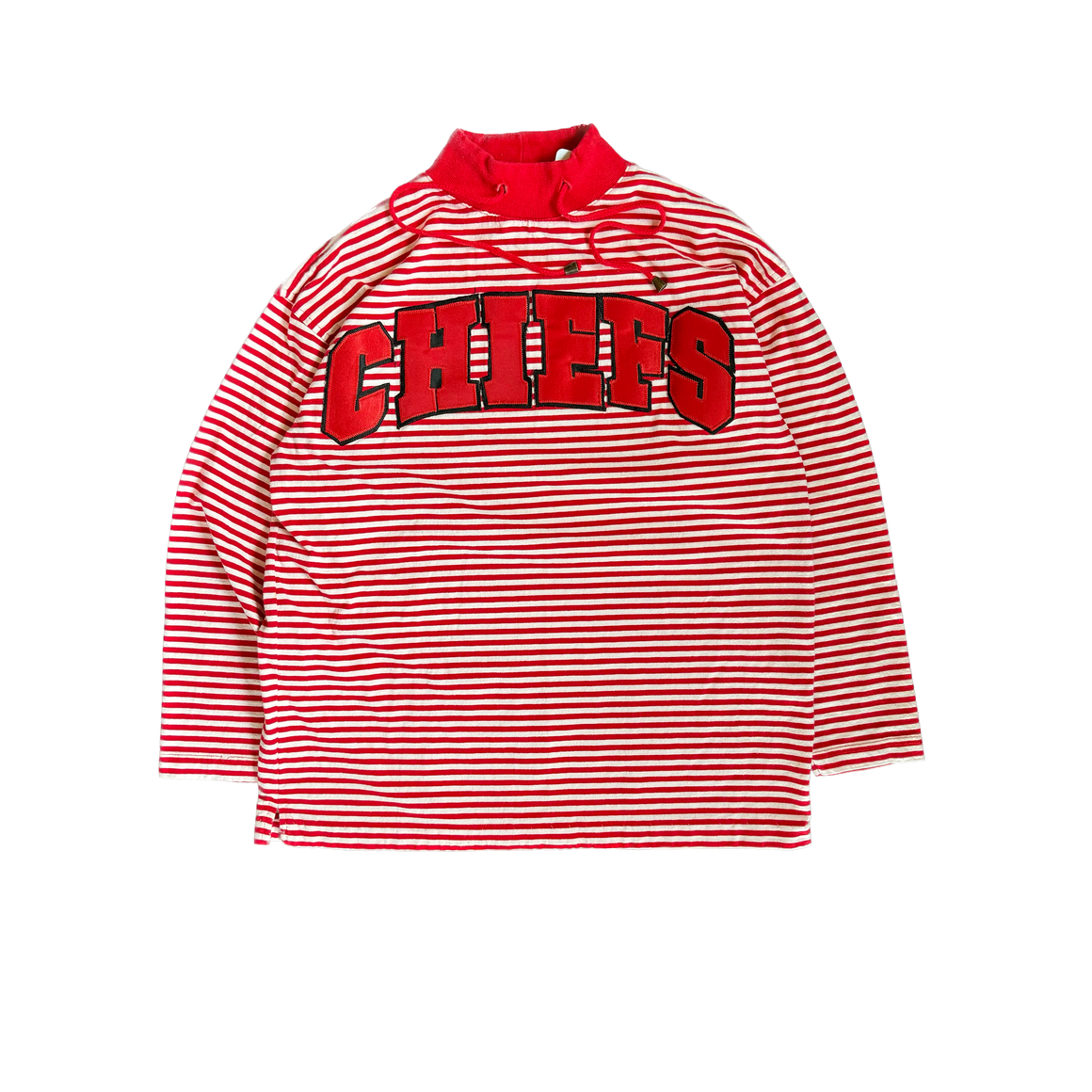 WESTSIDE STOREY VINTAGE | VINTAGE 90'S KC CHIEFS STRIPED LONG SLEEVE - RED