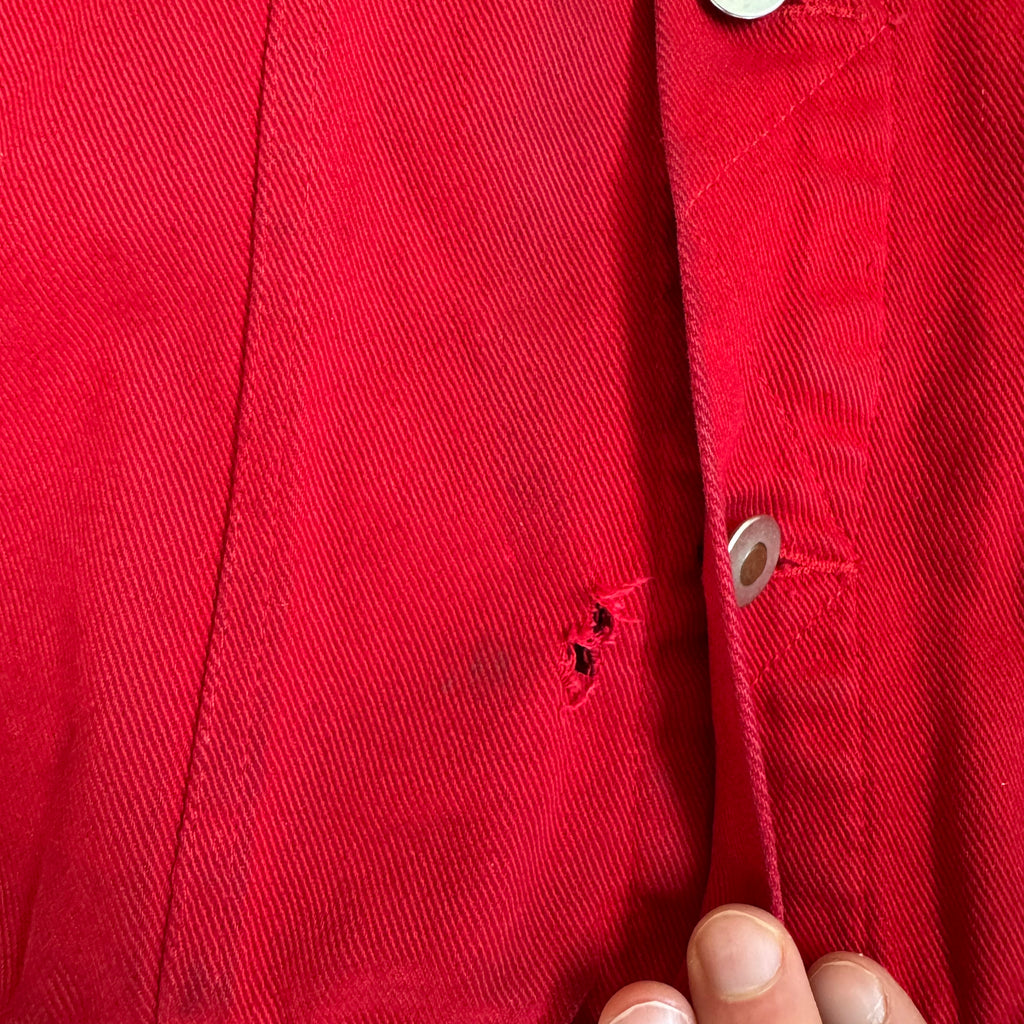 WESTSIDE STOREY VINTAGE | VINTAGE 90'S KC CHIEFS PRO ELITE RED DENIM JACKET - RED Westside Storey