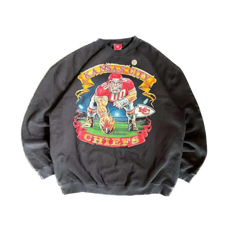 WESTSIDE STOREY VINTAGE | VINTAGE NEW OLD STOCK KC CHIEFS SWEATSHIRT - BLACK