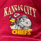 WESTSIDE STOREY VINTAGE | VINTAGE 90'S HEAVY KC CHIEFS SNOOPY WOODSTOCK SWEATSHIRT - RED - Westside Storey