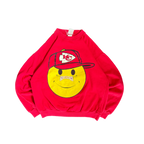 WESTSIDE STOREY VINTAGE | VINTAGE 90'S KC CHIEFS SMILEY SWEATSHIRT - RED - Westside Storey