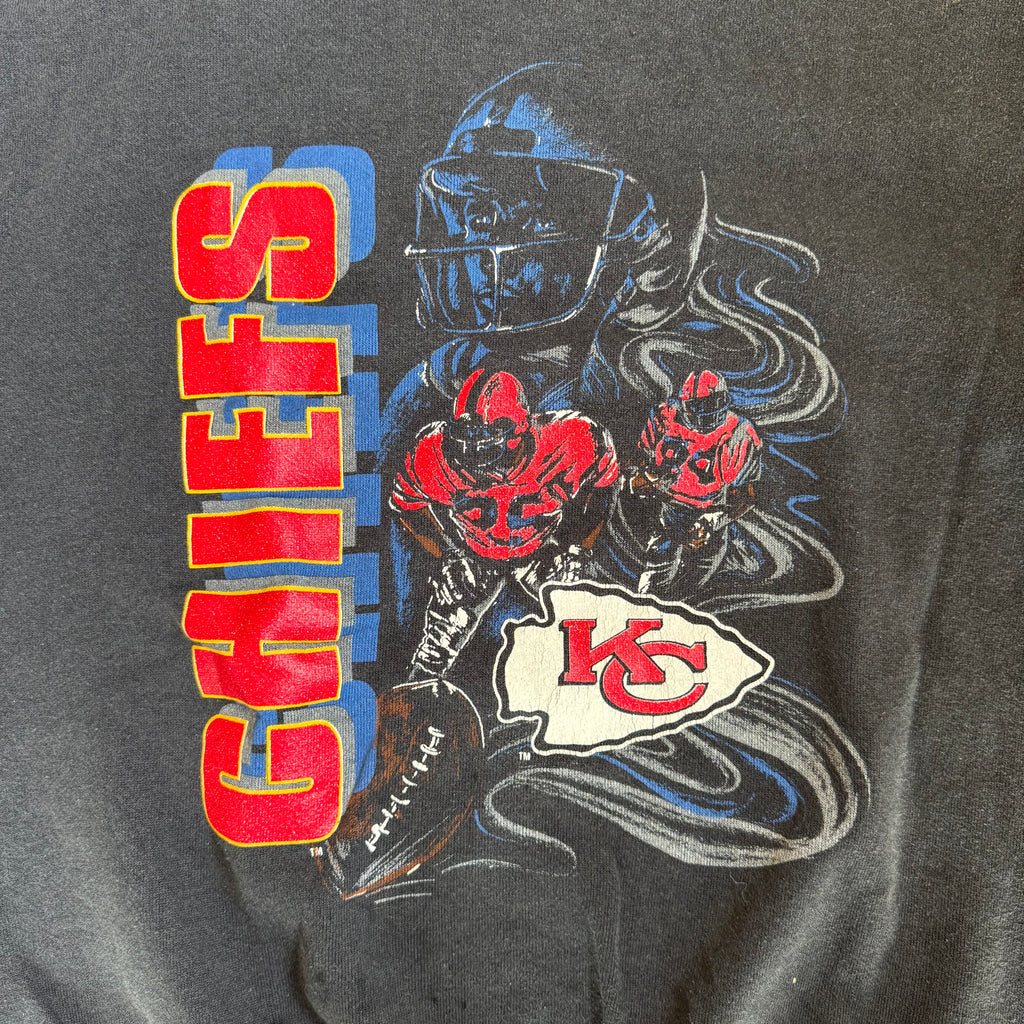 WESTSIDE STOREY VINTAGE | VINTAGE 90'S KC CHIEFS ARTEX SWEATSHIRT - BLACK Westside Storey