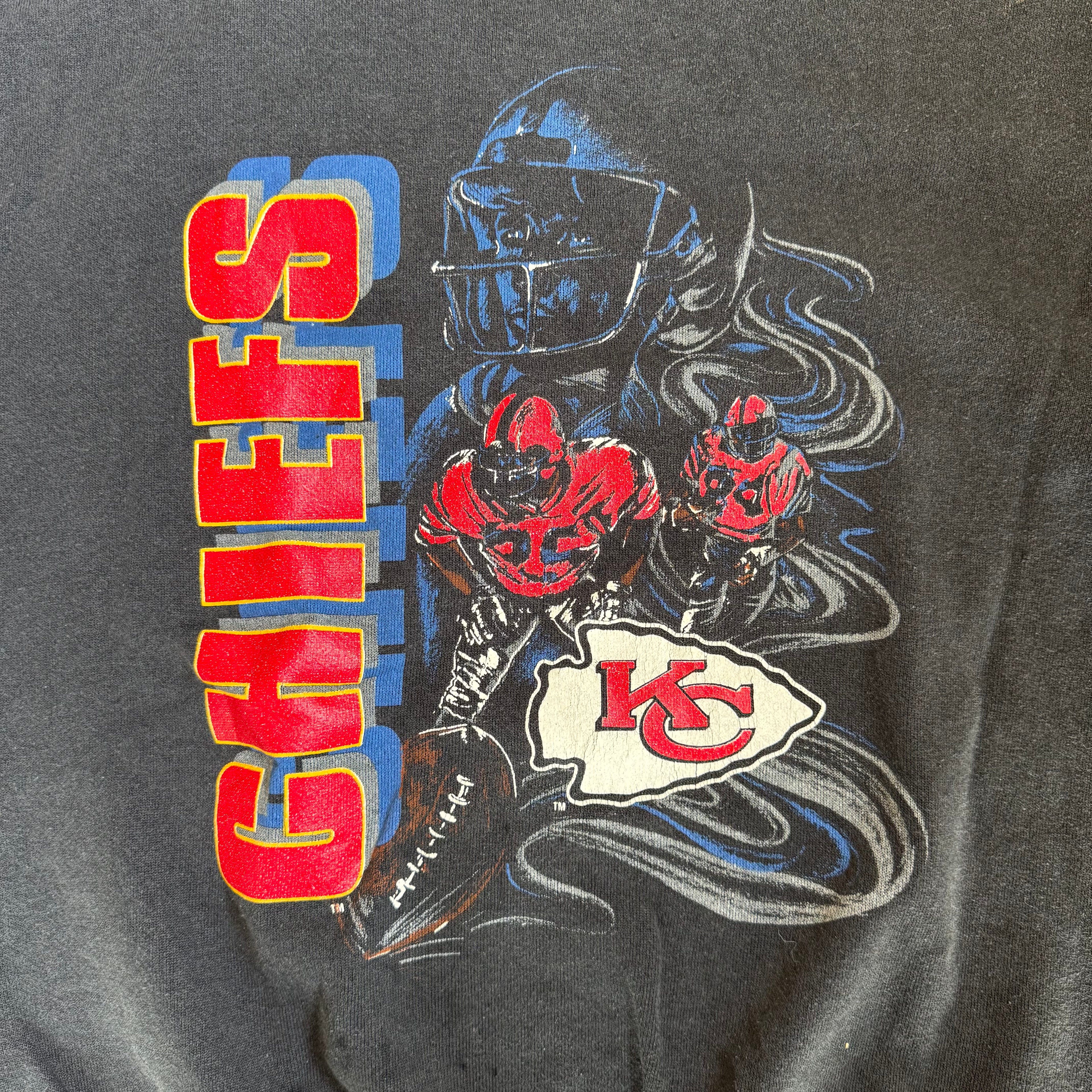 WESTSIDE STOREY VINTAGE | VINTAGE 90'S KC CHIEFS ARTEX SWEATSHIRT - BLACK Westside Storey