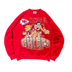 WESTSIDE STOREY VINTAGE | VINTAGE 90'S KC CHIEFS FLINTSTONES SWEATSHIRT - RED Westside Storey
