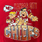WESTSIDE STOREY VINTAGE | VINTAGE 90'S KC CHIEFS FLINTSTONES SWEATSHIRT - RED Westside Storey