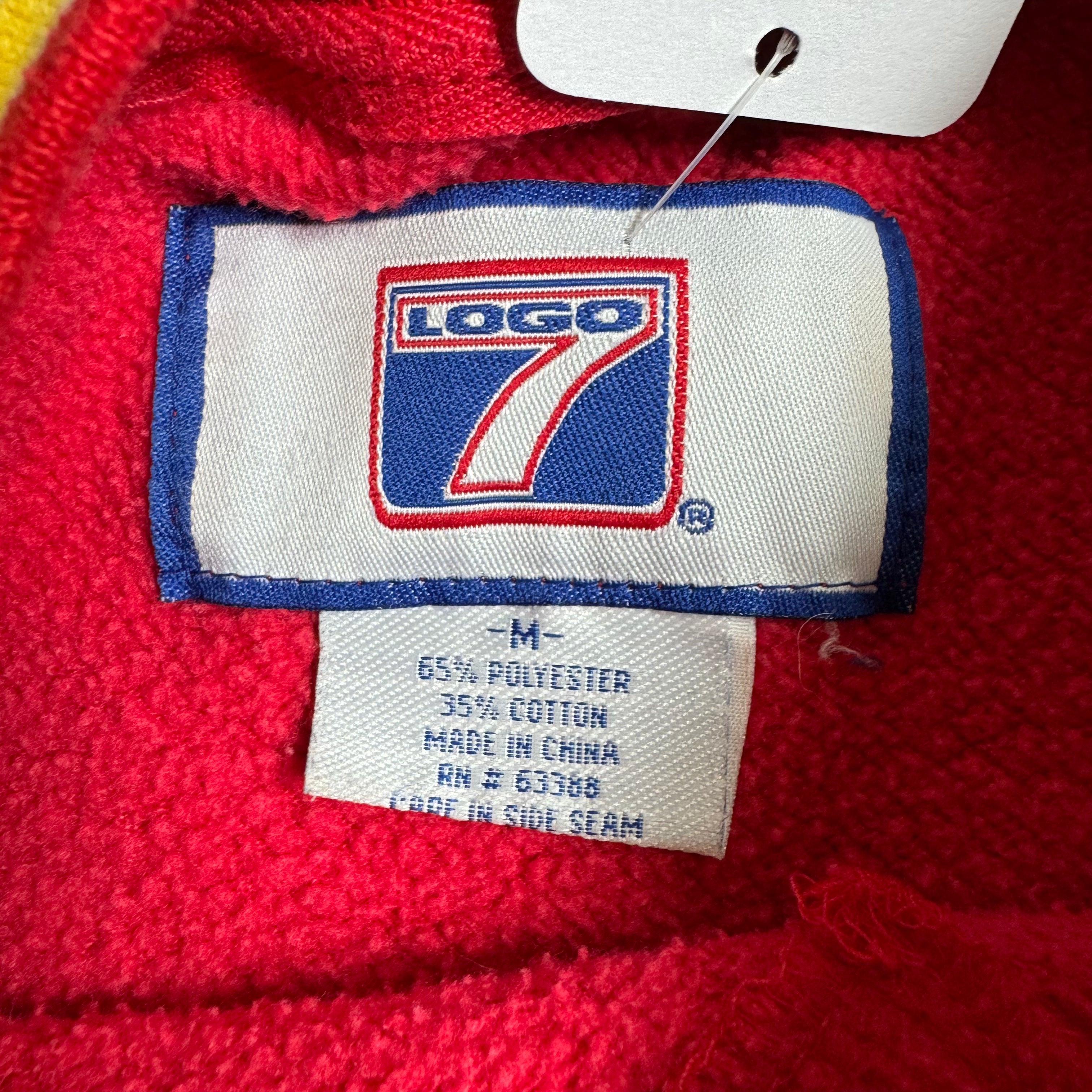 WESTSIDE STOREY VINTAGE | VINTAGE 90'S KC CHIEFS LOGO 7 EMBROIDERED SWEATSHIRT - RED - Westside Storey