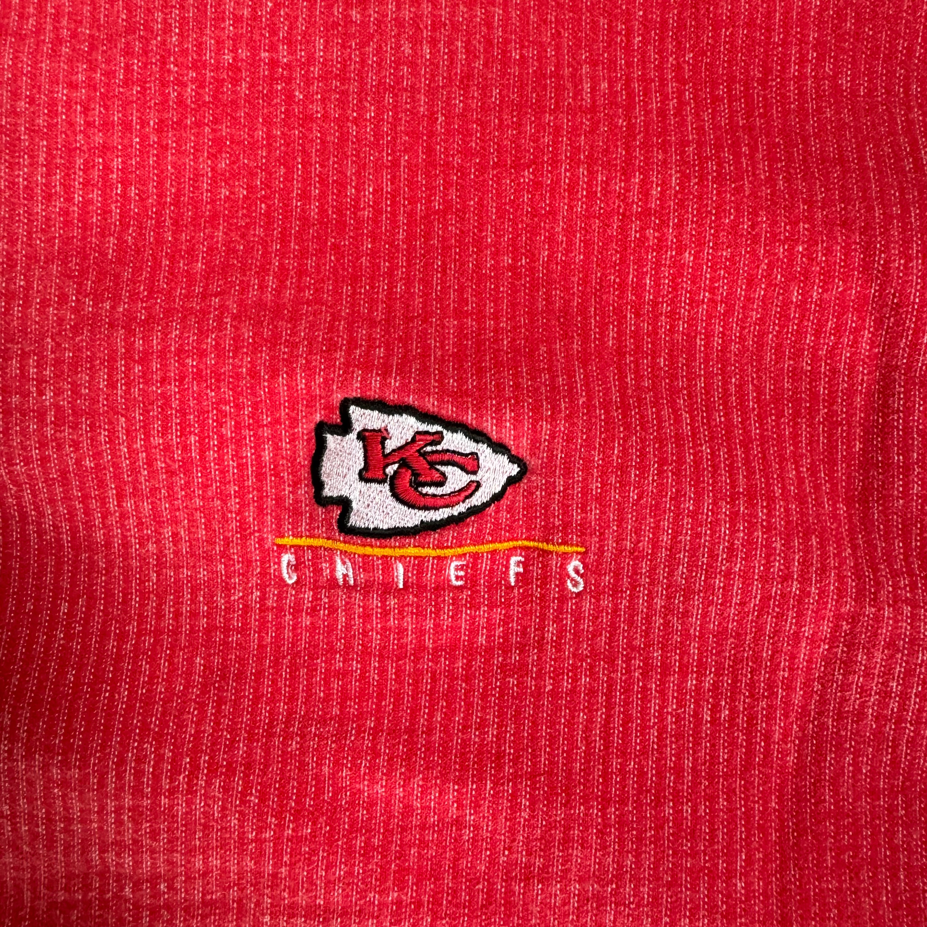 WESTSIDE STOREY VINTAGE | VINTAGE 90'S KC CHIEFS STARTER HEAVY RIBBED SWEATSHIRT - RED - Westside Storey