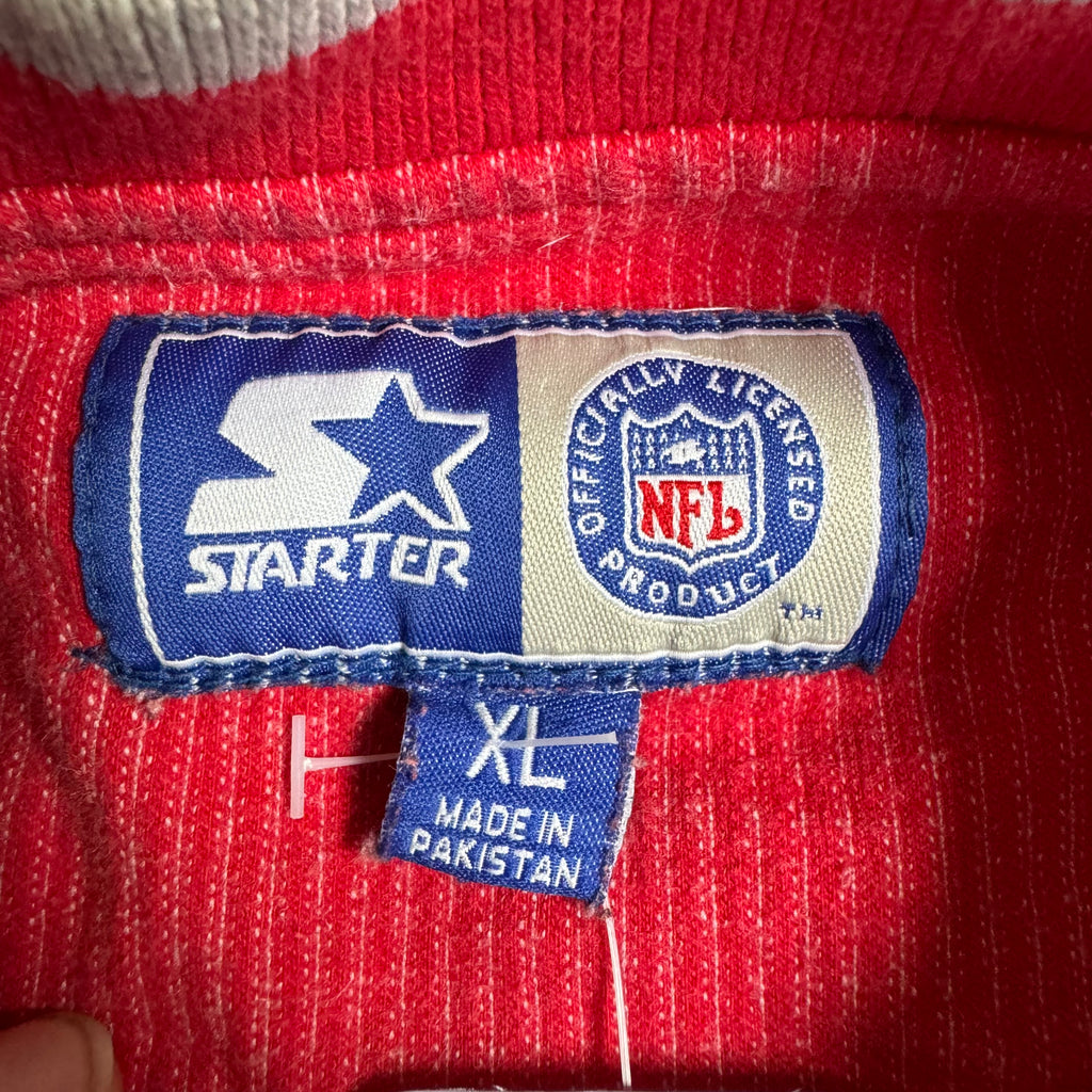WESTSIDE STOREY VINTAGE | VINTAGE 90'S KC CHIEFS STARTER HEAVY RIBBED SWEATSHIRT - RED - Westside Storey