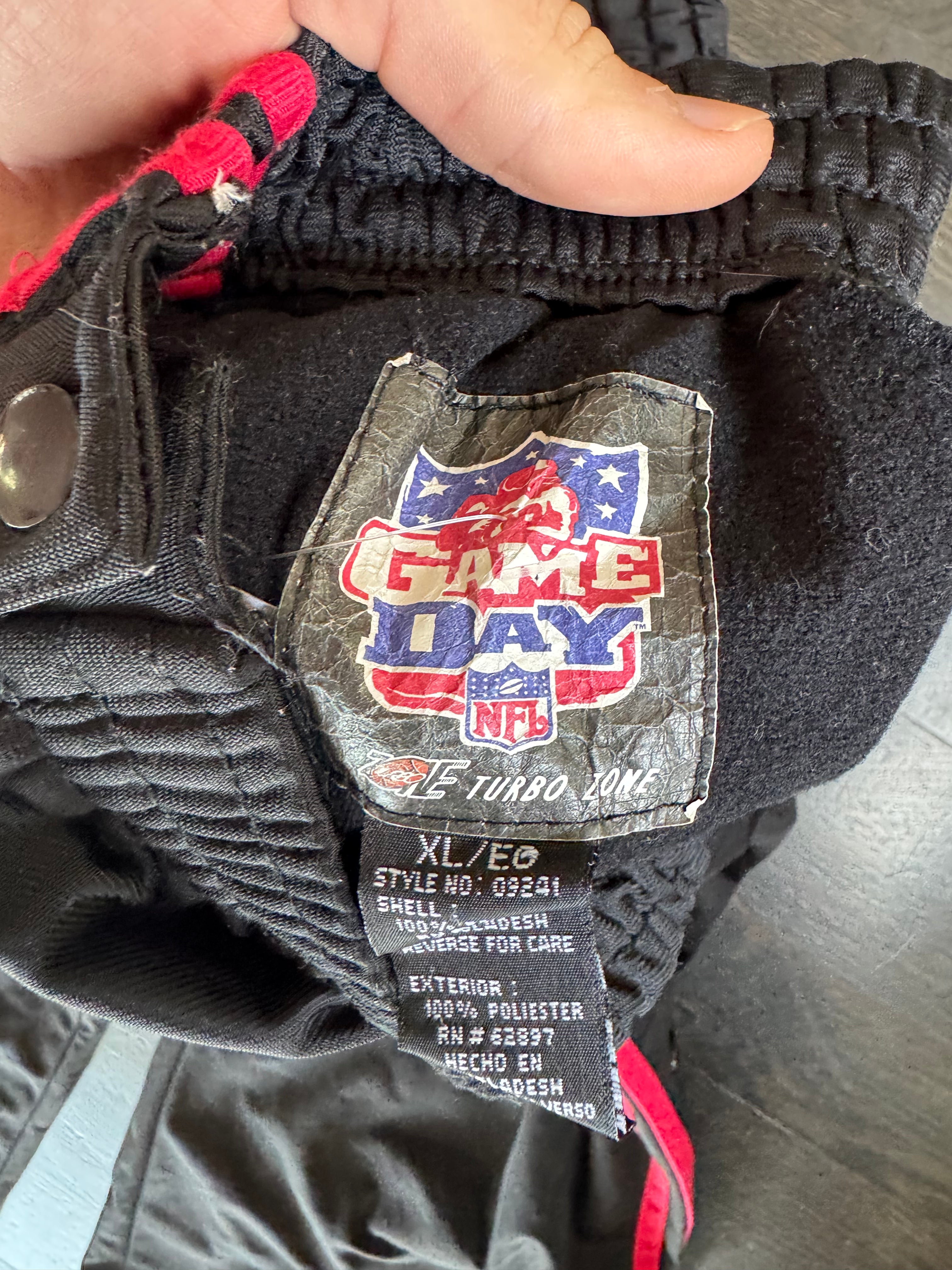WESTSIDE STOREY VINTAGE | VINTAGE 90'S KC CHIEFS SNAP OFF TRACK PANTS - BLACK Westside Storey