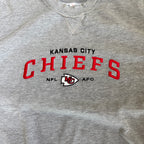 WESTSIDE STOREY VINTAGE | Y2K KC CHIEFS EMBROIDERED GRAY SWEATSHIRT - GRAY Westside Storey