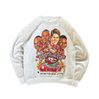 WESTSIDE STOREY VINTAGE | VINTAGE 90'S KC CHIEFS CARICATURE DERRICK THOMAS NEIL SMITH SWEATSHIRT - GRAY Westside Storey