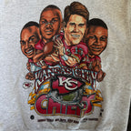 WESTSIDE STOREY VINTAGE | VINTAGE 90'S KC CHIEFS CARICATURE DERRICK THOMAS NEIL SMITH SWEATSHIRT - GRAY Westside Storey