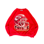 WESTSIDE STOREY VINTAGE | VINTAGE 90'S LEE KC CHIEFS HEAVY HELMET SWEATSHIRT - RED - Westside Storey