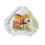 WESTSIDE STOREY VINTAGE | VINTAGE 90'S KC CHIEFS SPIDERMAN ANDRE RISON SWEATSHIRT - WHITE - Westside Storey