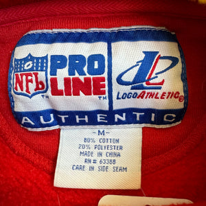 WESTSIDE STOREY VINTAGE | VINTAGE 90'S KC CHIEFS PROLINE LOGOATHLETIC HEAVY EMBROIDERED SWEATSHIRT - RED - Westside Storey